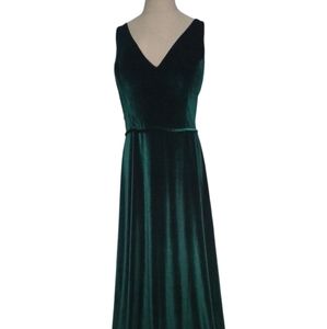 Emerald Green Velvet Dress